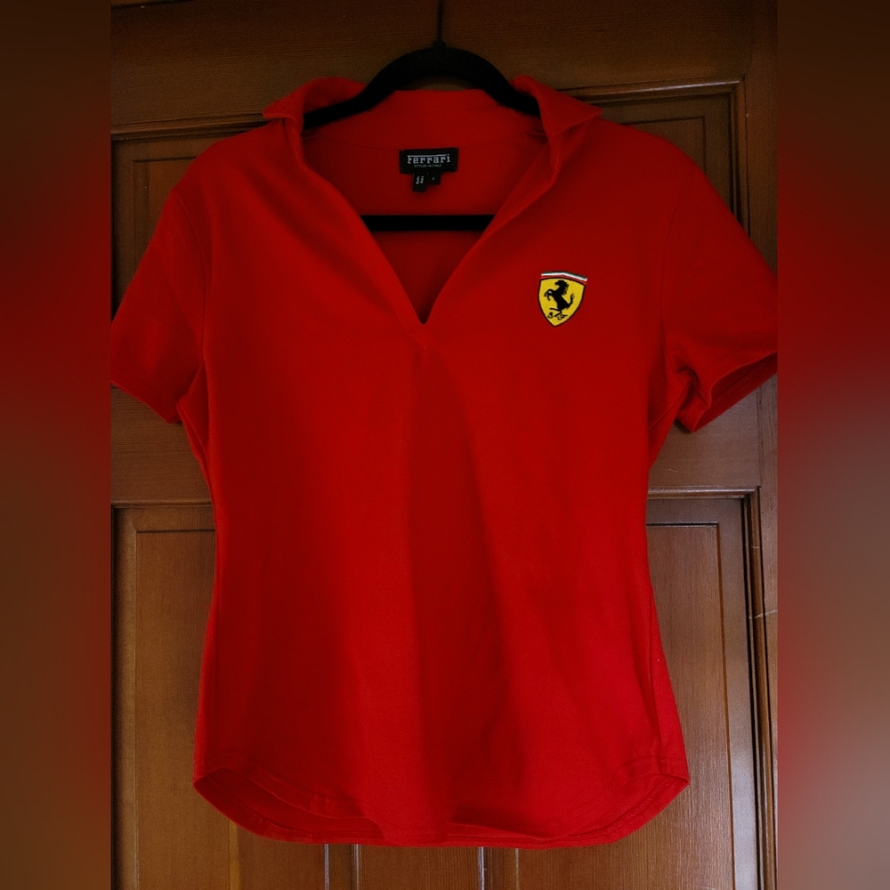 Ladies Ferrari stretch short sleeve top